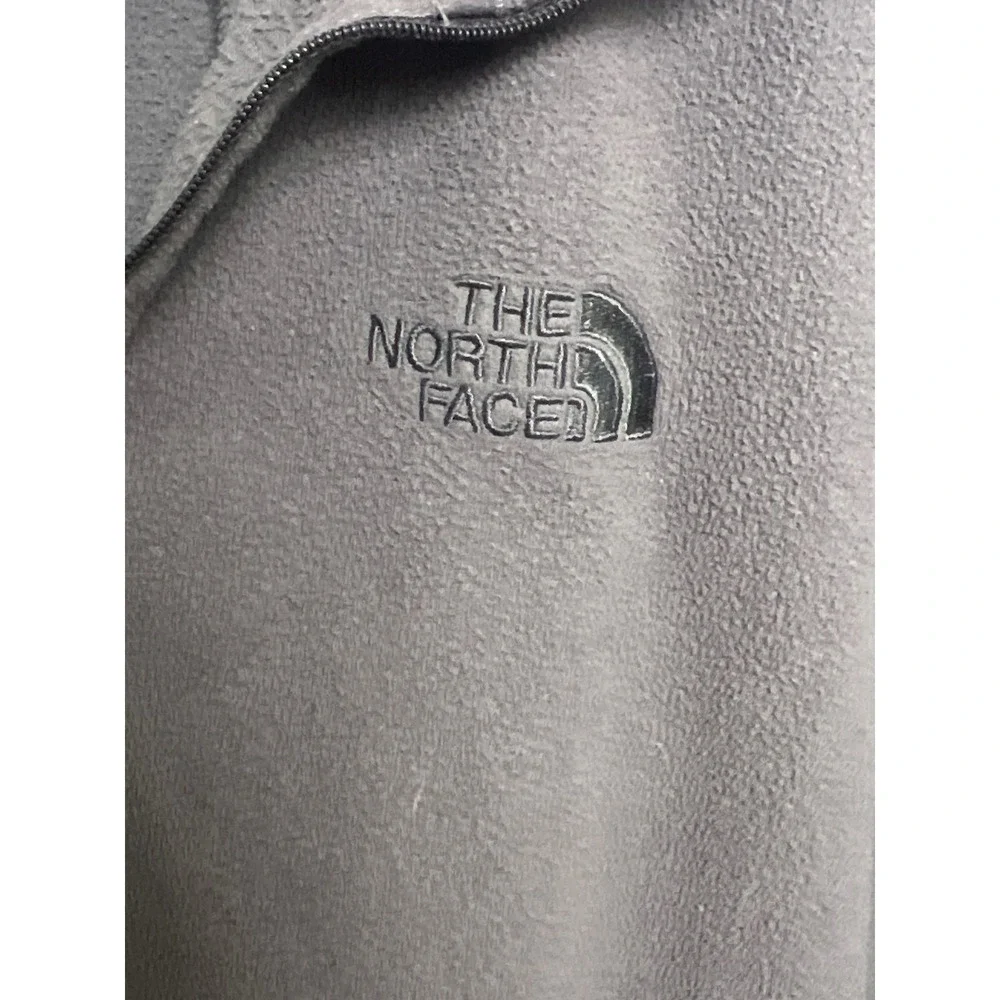 The North Face Mens TKA 100 Quarter Zip Fleece Pullover Dark Gray XL Regular